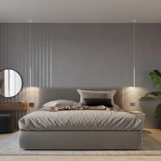 Suspension Vacu, blanc, 1 lumière