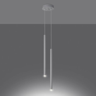 Suspension Vacu, blanc, 2 lumières