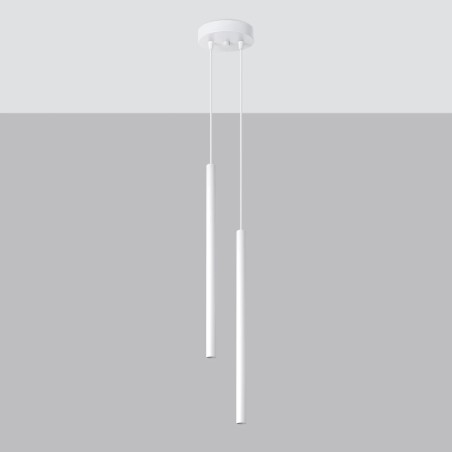 Suspension Vacu, blanc, 2 lumières