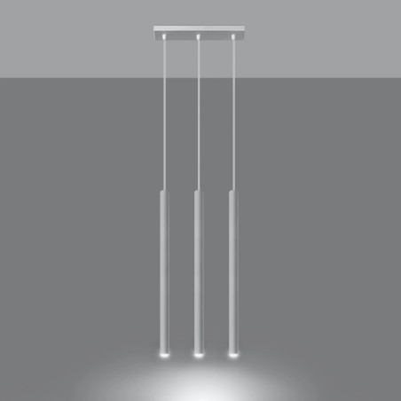 Suspension Vacu, blanc, 3 lumières