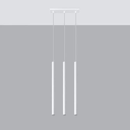 Suspension Vacu, blanc, 3 lumières