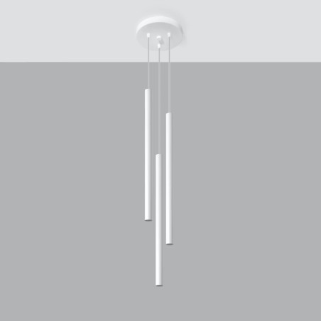 Suspension Vacu, blanc, 3 lumières