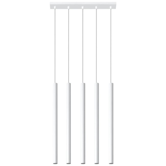 Suspension Vacu, blanc, 5 lumières