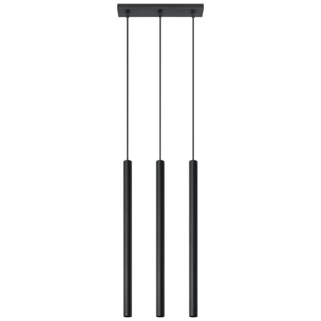 Suspension Vacu, noir, 3 lumières