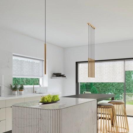 Suspension Vacu, doré, 1 lumière