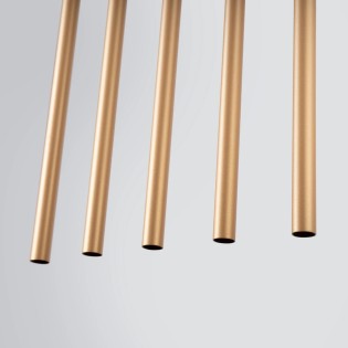 Suspension Vacu, doré, 5 lumières