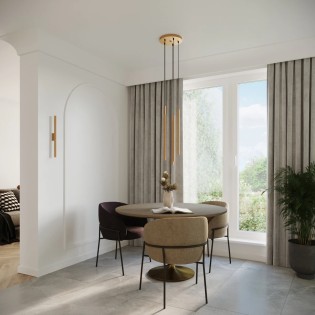 Applique murale Vacu, doré, 2 lumières