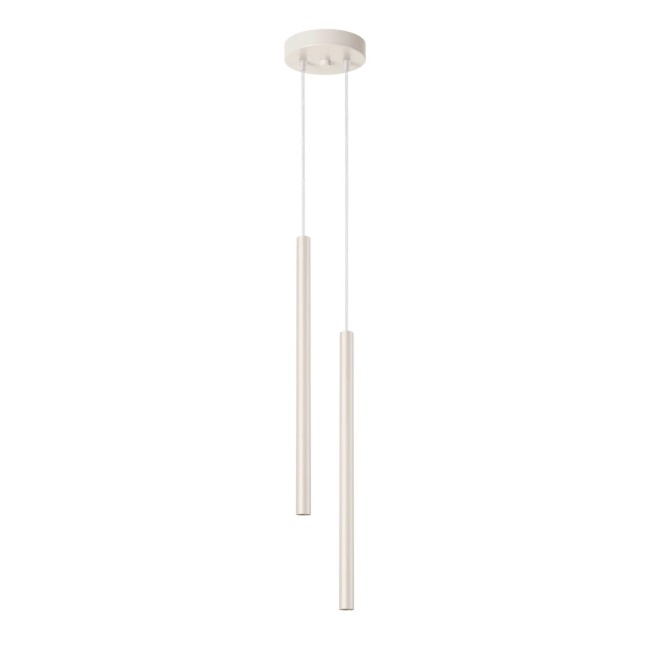 Suspension Vacu, beige, 2 lumières