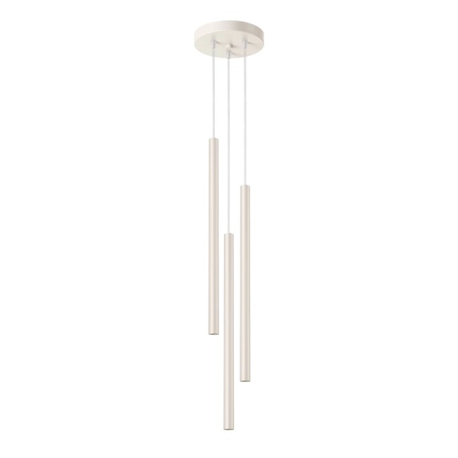 Suspension Vacu, beige, 3 lumières