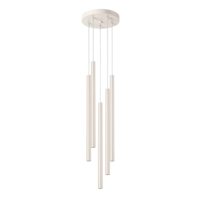 Suspension Vacu, beige, 5 lumières