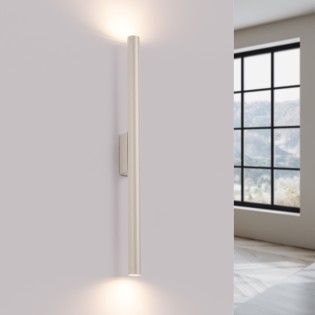Applique murale Vacu, beige, 2 lumières