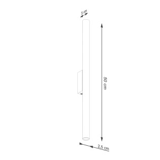 Applique murale Vacu, beige, 2 lumières