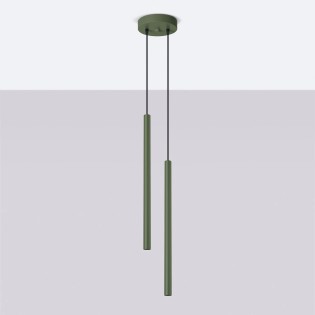 Suspension Vacu, vert , 2 lumières