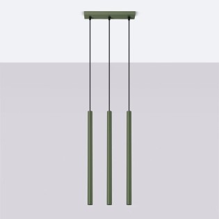 Suspension Vacu, vert, 3 lumières