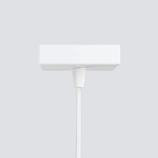 Suspension Moto blanche, 1 source lumineuse