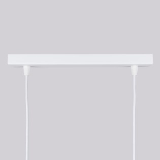 Suspension Moto blanche, 2 lumières