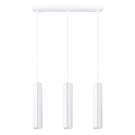 Suspension Moto blanche, 3 lumières