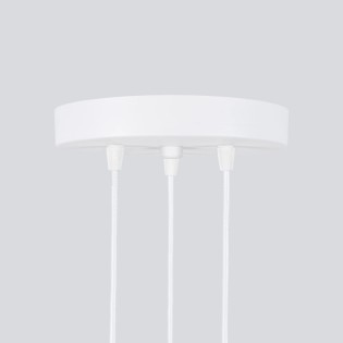 Suspension Moto blanche, 3 lumières