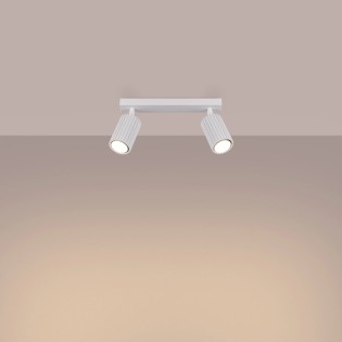 Spot mural Moto, blanc, 2 lumières