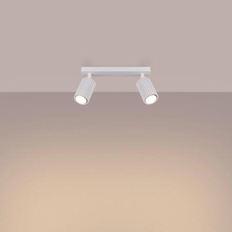 Spot mural Moto, blanc, 2 lumières