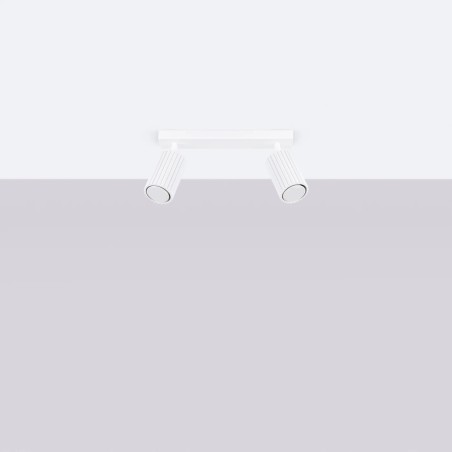 Spot mural Moto, blanc, 2 lumières