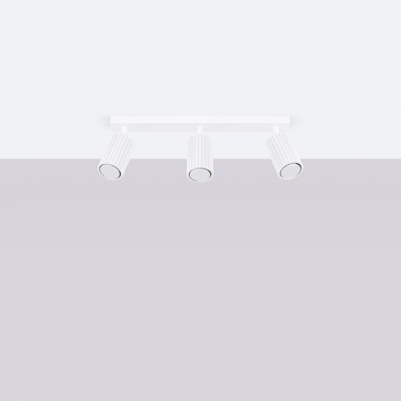 Spot mural Moto, blanc, 3 lumières