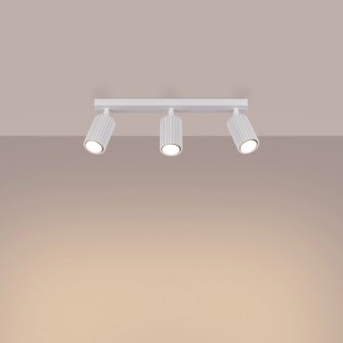 Spot mural Moto, blanc, 3 lumières