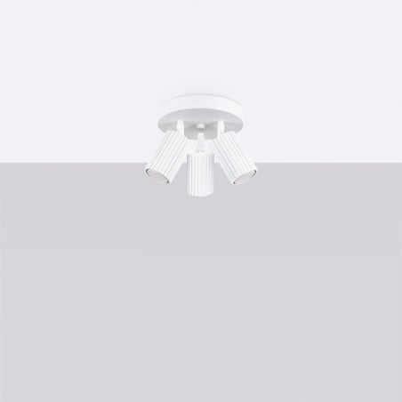 Plafonnier Moto, blanc, 3 lumières