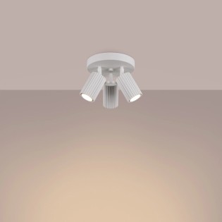 Plafonnier Moto, blanc, 3 lumières