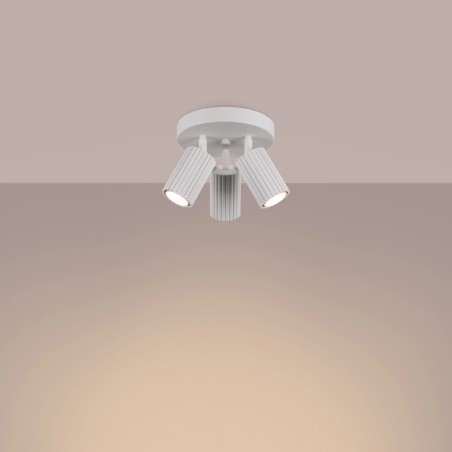 Plafonnier Moto, blanc, 3 lumières