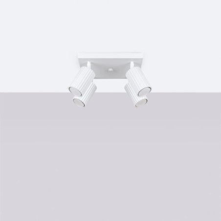 Plafonnier Moto, blanc, 4 lumières