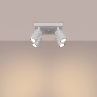 Plafonnier Moto, blanc, 4 lumières