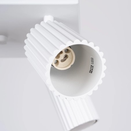 Plafonnier Moto, blanc, 4 lumières