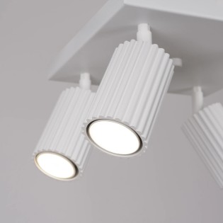 Plafonnier Moto, blanc, 4 lumières