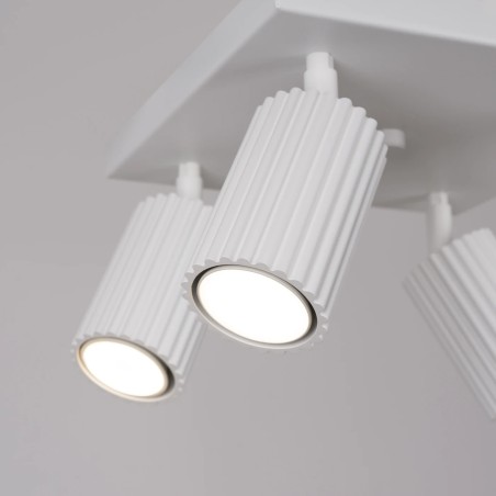 Plafonnier Moto, blanc, 4 lumières