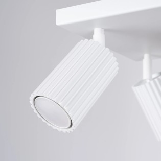 Plafonnier Moto, blanc, 4 lumières
