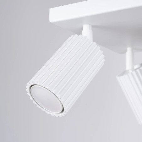 Plafonnier Moto, blanc, 4 lumières