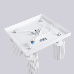 Plafonnier Moto, blanc, 4 lumières
