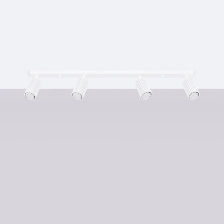 Spot mural Moto, blanc, 4 lumières