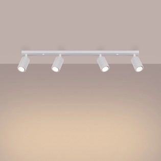 Spot mural Moto, blanc, 4 lumières