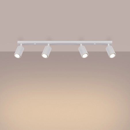 Spot mural Moto, blanc, 4 lumières