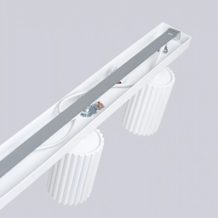 Spot mural Moto, blanc, 4 lumières