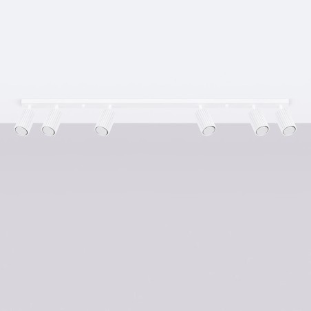 Applique murale Moto, blanc, 6 lumières