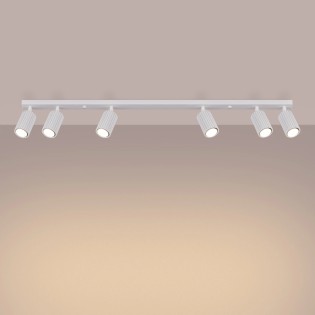 Applique murale Moto, blanc, 6 lumières