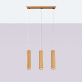 Suspension Moto doré, 3 lumières