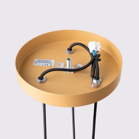 Suspension Moto doré, 3 lumières