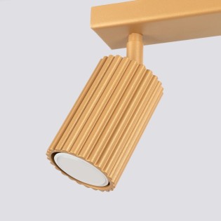 Spot mural Moto, doré, 2 lumières