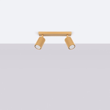 Spot mural Moto, doré, 2 lumières