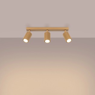 Spot mural Moto, doré, 3 lumières