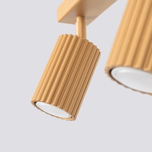 Spot mural Moto, doré, 3 lumières